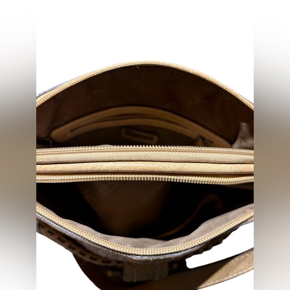 BOC Crossbody Purse Western Boho Woven Faux Leather Saddle Bag Neutral Beige Tan - Picture 7 of 7